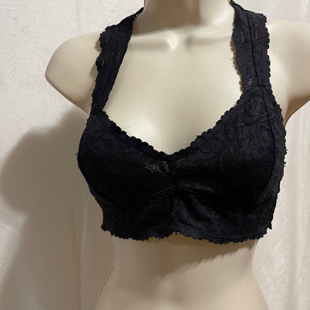 Free People Black Lace Bralette S